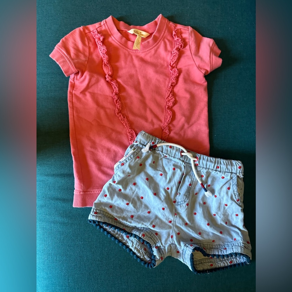 {Matilda Jane} Top & Shorts SET size 6 play condition